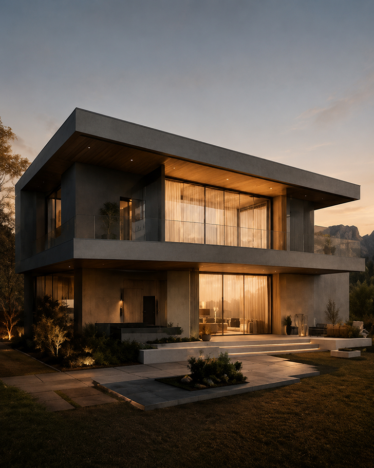 Modern luxury house exterior in Bengaluru